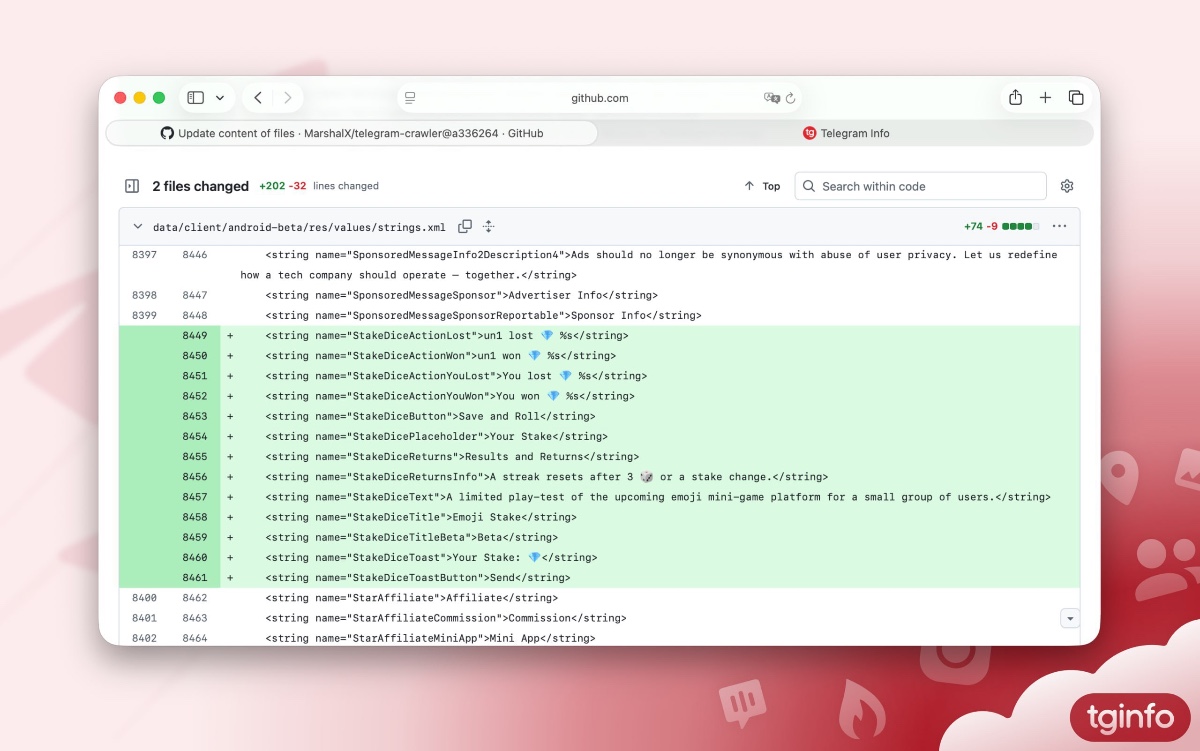 Telegram 正在测试 Emoji Stake 赌场平台